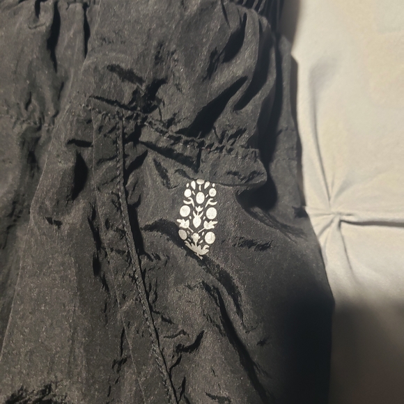 FP Movement by Free People Black High-Waist Smocked Elastic Shorts - Picture 2 of 4